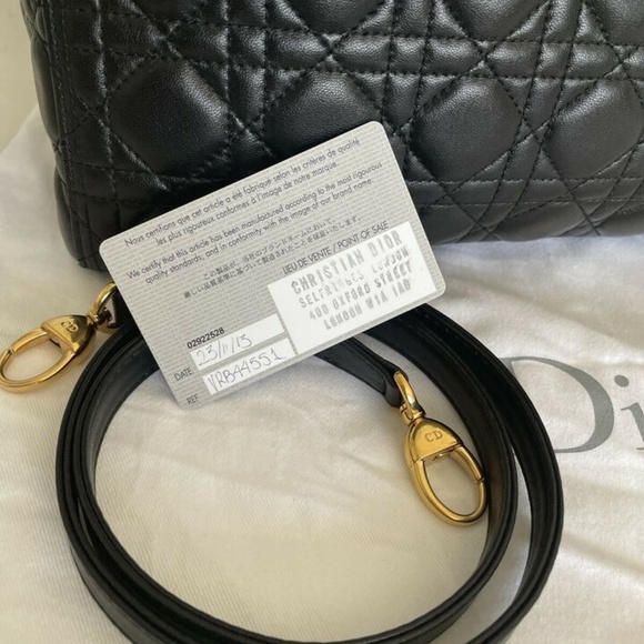 100% Authentic Large Lady Dior, Cannage Lambskin, - Picture 3 of 11